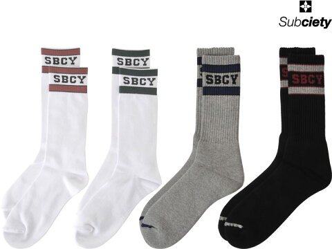 【Subciety サブサエティー】 ソックス 靴下 アパレル COA149 SZA149 GYM SOCKS メール便対応