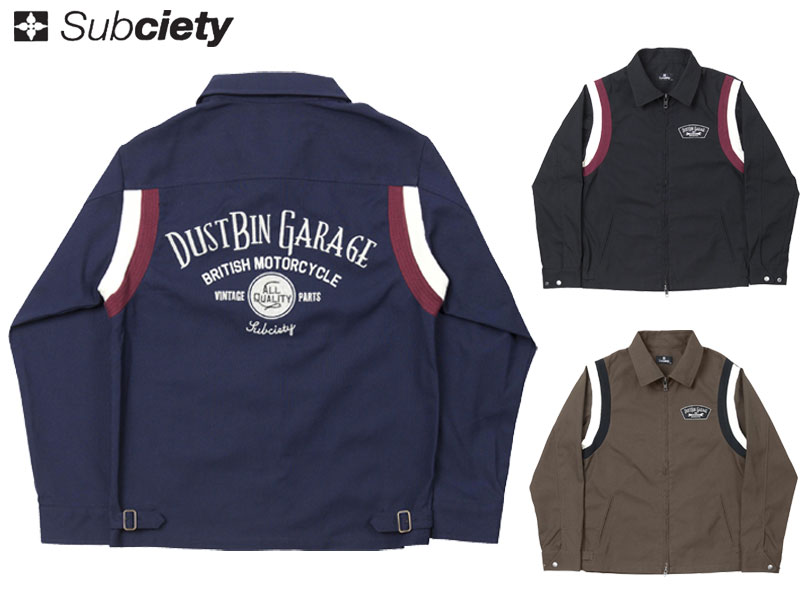 Subciety サブサエティ ジャケット ワークジャケット ジャケット アウター WORK JKT-DUST BIN GARAGE- SBF7073 ストリート系 スト系 男性用 オーリー サムライマガジン 送料無料