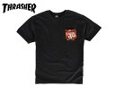 THRASHER スラッシャーTシャツ Teeトップス 半袖 カットソー th110283-bkflINFERNO POCKET T-SHIRT オーリー サムライ SAMURAI OLLIE ストリート スト系 メール便対応