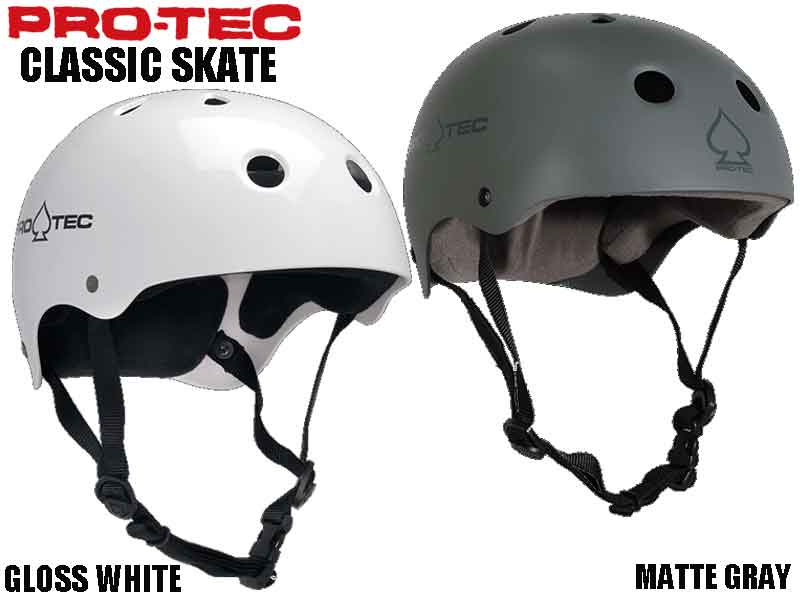 PRO-TEC プロテック CLASSIC SKATE クラシック スケート スケートボード BMX ストライダー 自転車 skateboard sk8 strider bike アクション スポーツ HELMET ヘルメット 頭 子供 kids 大人 大人用 メンズ レディース XS S M L 白 グレー