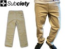 Subciety サブサエティ ワークパンツ チノパン NYB WORK PANTS SALOON 10312 S M XL メンズ ファッション ボトムス パンツ ズボン ストリート カジュアル ベージュ サブサイティー アメカジ