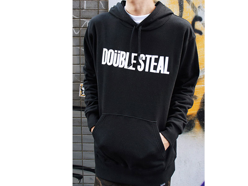 DOUBLE STEAL DOUBLESTEAL ダブルスティール Simple Line Logo裏毛プルパーカーパーカー プルオーバー スウェット 裏毛 954-64073 ストリート系 スト系 OLLIE SAMURAI オーリー サムライ