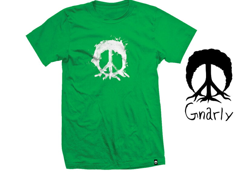 GNARLY splatter tree Tシャツ カットソー 半袖 メール便 スノーボード SNOWBOARD トップス