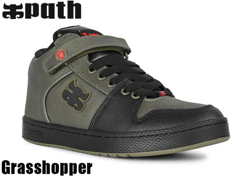 ipath アイパス メンズ レディース GRASSHOPPER グラスホッパー カーキ 靴 シューズ スケートボードシューズ スケートシューズ スケシュー SKATE スケボー sk8 スニーカー レザー ハイカット シンプル WAXED CANVAS SYNTHETIC シンサテック