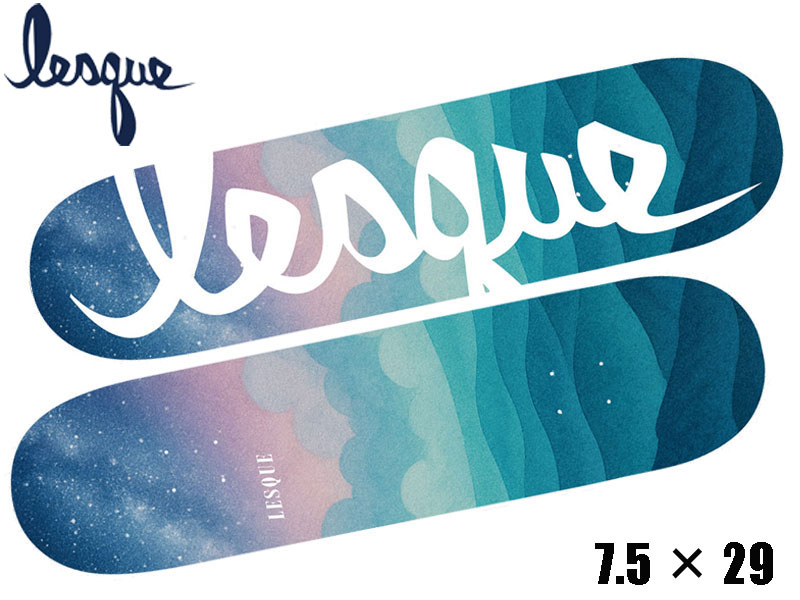 LESQUE レスケ スケートボード NEBULA 7.5 × 29 デッキ 板 高学年 スケボー SKATE 子供サイズ 子供 KID..