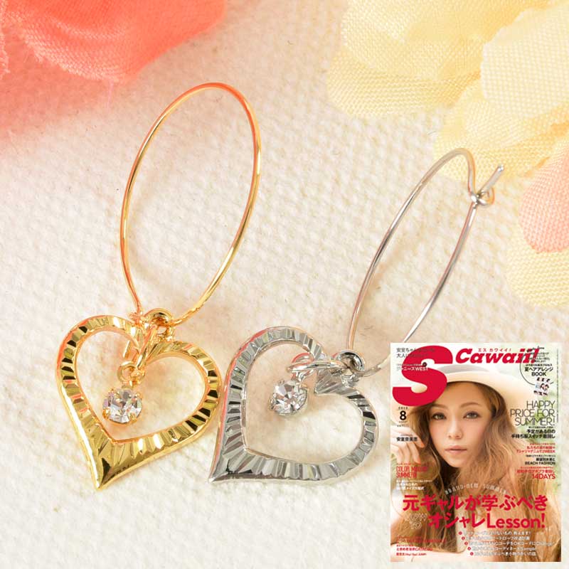 SWAROVSKI - 金属アレルギー対応ピアス　工場直販　国産高品質Scwwaii!!掲載　チェコ石　ハート　特殊加工　カラバリ選べる12色 両耳用　職場用　卒業式　入学式　プレゼント　ギフト　日本製　メイドジャパン　つけっぱなし　シンプル 上品