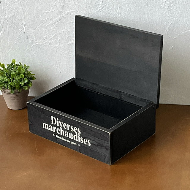 木箱 ふた付き 収納ボックス アンティークブラ...の紹介画像3