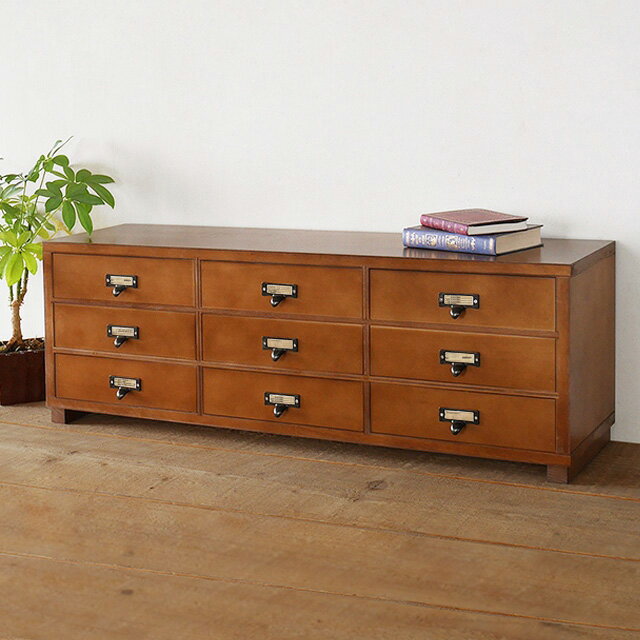 テレビボード ローボード おしゃれ 木製 9引き出し付き アンティーク サイドボード BREA