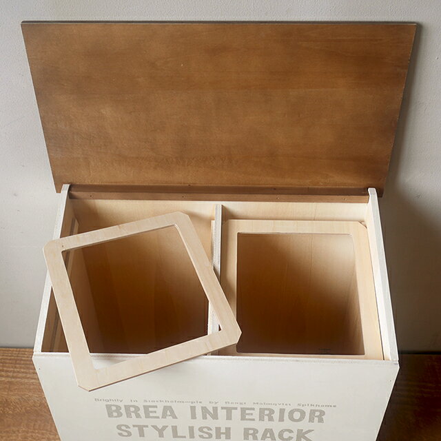 ごみ箱 おしゃれ 木製 ふた付き 分別ダストボックス 20L×2 おもちゃ箱 収納ボックスとしても