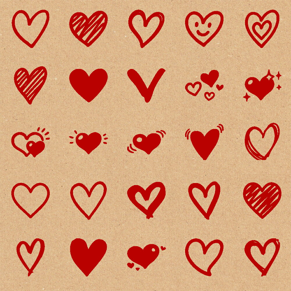 スタンプ 手帳 カレンダー用 1cm角 1.5cm角 2cm角 (ハート) ノート ハンコ おしゃれ バレットジャーナル BREAブレア