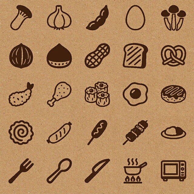 スタンプ 1cm角 1.5cm角 2cm角 から選べる3サイズ (食) BREAブレア