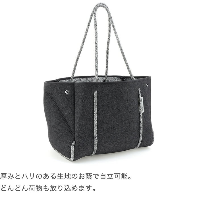【クーポンで￥7,800★お客様感謝祭】BREAKFAST & Co NYC beach bag S　[Washed Black] ネオプレン トートバッグ S Washed Black