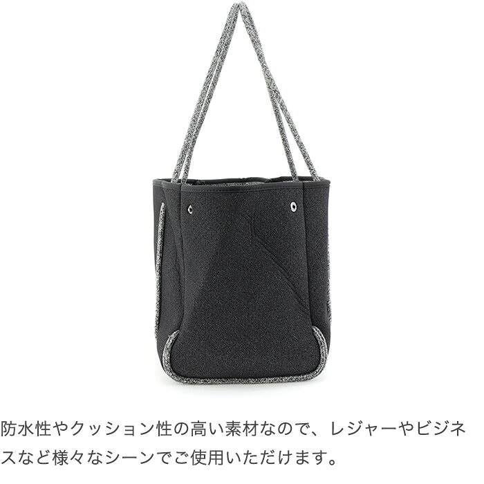 【クーポンで￥7,800★お客様感謝祭】BREAKFAST & Co NYC beach bag S　[Washed Black] ネオプレン トートバッグ S Washed Black