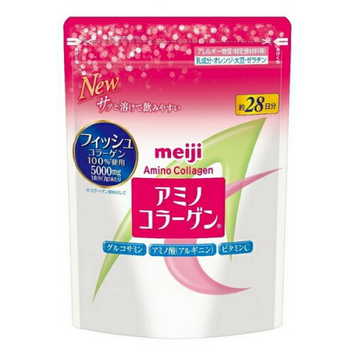 《明治》 アミノコラーゲン 詰め替え用 196g (約28日分)お1人様2個まで【訳あり商品】賞味期限2024年12月まで！