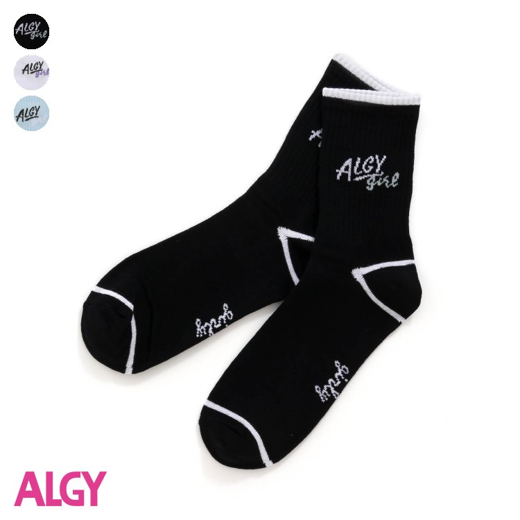 【CP】配色ラインクルーソックス ▽▽ 女の子 ALGY アルジー 子供服 キッズ ベビー ソックス 靴下 通学 春 春物 エフオー FO △△ g154913のサムネイル