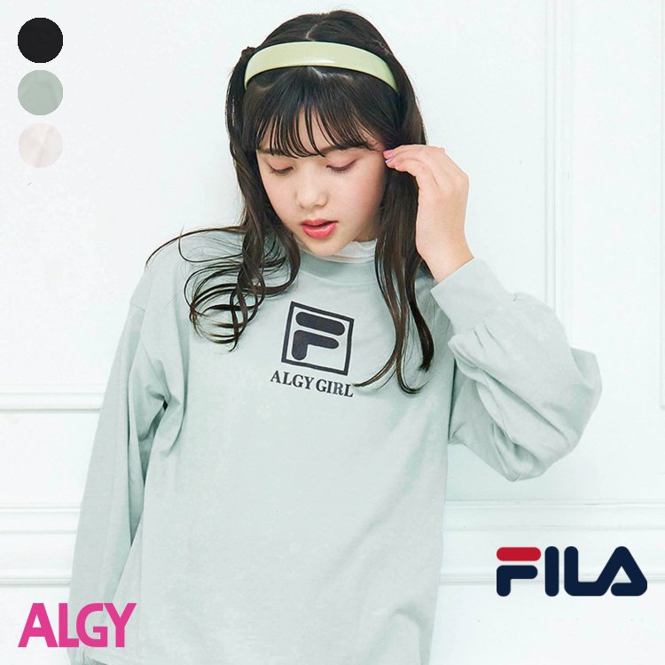 ★SALE_50%OFF_再値下げ★FILAコラボシアー衿ロンT ▽▽ 女の子 ALGY アルジー 子供服 キッズ ベビー 長袖Tシャツ ロンT トップス 通学 夏 夏物 エフオー FO △△ g206913_サービス不可…［キャンセル/別注文同梱/返品/内容変更］のサムネイル
