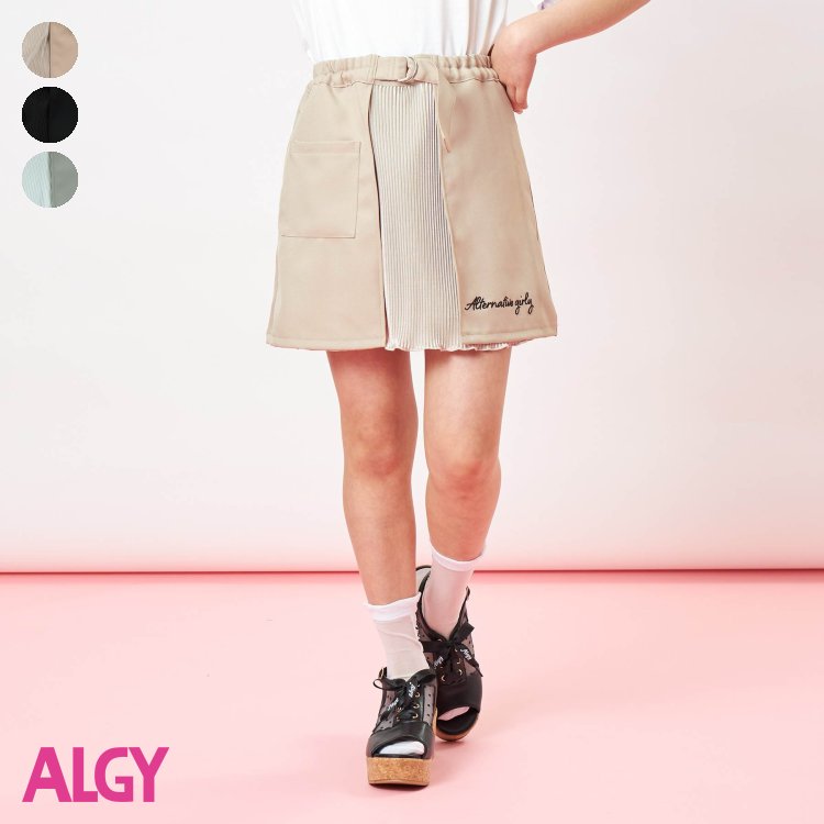 ★SALE_90%OFF_1/29(月)午前10:00まで★レイヤード風スカート ▽▽ 女の子 ALGY アルジー 子供服 ブランド キッズ ベビー スカート ミニ丈 ひざ丈 通学 夏 夏物 エフオー FO △△ g218913［返品不可］のサムネイル