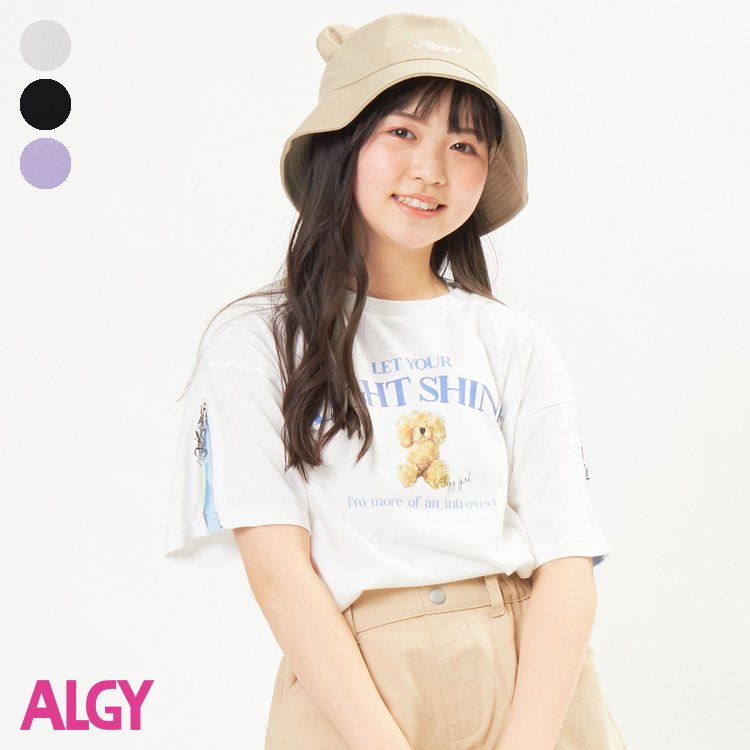 ★SALE_20%OFF_新規★アソートベアフォトT ▽▽ 女の子 ALGY アルジー 子供服 キッズ ベビー 半袖Tシャツ トップス 通学 夏 夏物 エフオー FO △△ g307983_サービス不可…［キャンセル/別注文同梱/返品/内容変更］のサムネイル