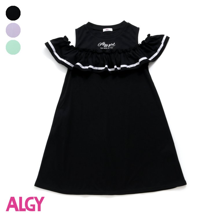 【CP】肩開きフリルワンピ ▽▽ 女の子 ALGY アルジー 子供服 キッズ ベビー ワンピース 半袖 通学 夏 夏物 新作 エフオー FO △△ g317803のサムネイル