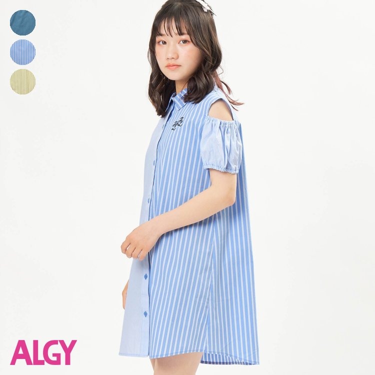 アソート肩開きシャツワンピ ▽▽ 女の子 ALGY アルジー 子供服 キッズ ベビー ワンピース 半袖 通学 夏 夏物 新作 エフオー FO △△ g317953のサムネイル