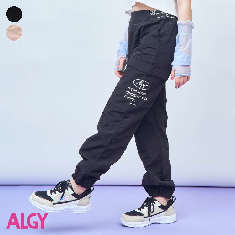 ロゴゴムカーゴパンツ ▽▽ 女の子 ALGY アルジー 子供服 キッズ ベビー パンツ 長ズボン ボトムス ロングパンツ 通学 夏 夏物 エフオー FO △△ g321023のサムネイル