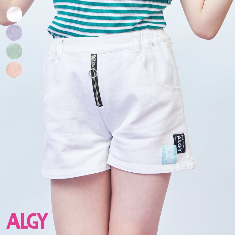 フロントジップショーパン ▽▽ 女の子 ALGY アルジー 子供服 キッズ ベビー パンツ 半ズボン ボトムス ショートパンツ 通学 夏 夏物 エフオー FO △△ g323013のサムネイル