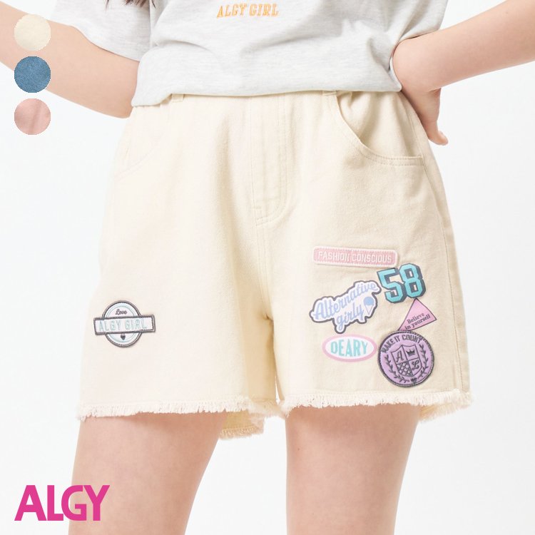 【CP】ワッペンショーパン ▽▽ 女の子 ALGY アルジー 子供服 キッズ ベビー パンツ 半ズボン ボトムス ショートパンツ 通学 夏 夏物 エフオー FO △△ g323943のサムネイル