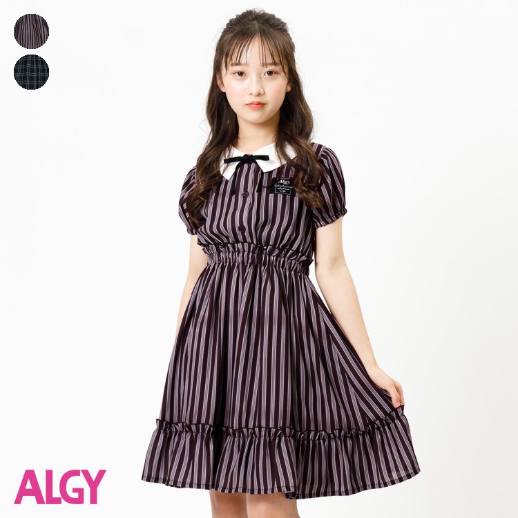 ティアードワンピ ▽▽ 女の子 ALGY アルジー 子供服 キッズ ベビー ワンピース 半袖 通学 秋 秋物 新作 エフオー FO △△ g417023のサムネイル