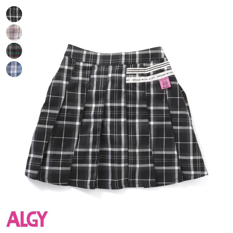 ★SALE_49%OFF_再値下げ★チェックプリーツスカパン ▽▽ 女の子 ALGY アルジー 子供服 ブランド ブランド キッズ ベビー スカート ひざ丈 かわいい 秋服 秋 秋物 エフオー FO △△ g418903［返品不可］のサムネイル