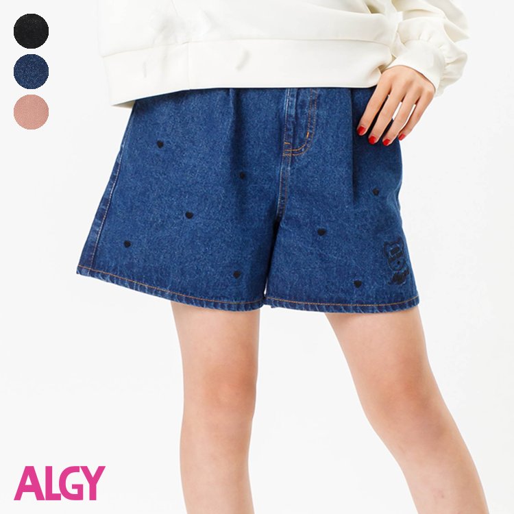 ハート柄ハイウエストショーパン ▽▽ 女の子 ALGY アルジー 子供服 ブランド キッズ ベビー パンツ ズボン ハーフパンツ ボトムス おしゃれ かわいい 秋服 秋 秋物 新作 エフオー FO △△ g423913のサムネイル