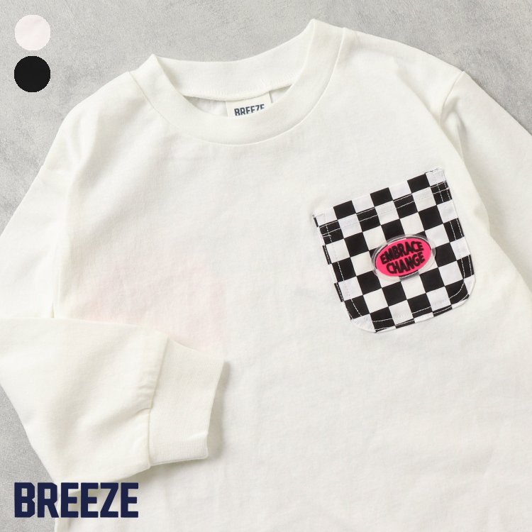 ★SALE_30%OFF★チェッカーポケットバックロゴTシャツ ▽▽ 男の子 BREEZE ブリーズ 子供服 キッズ ベビー 長袖Tシャツ ロンT 長袖 Tシャツ トップス おそろい 通学 春 春物 エフオー FO △△ j106813_サービス不可…［キャンセル/別注文同梱/返品/内容変更］のサムネイル