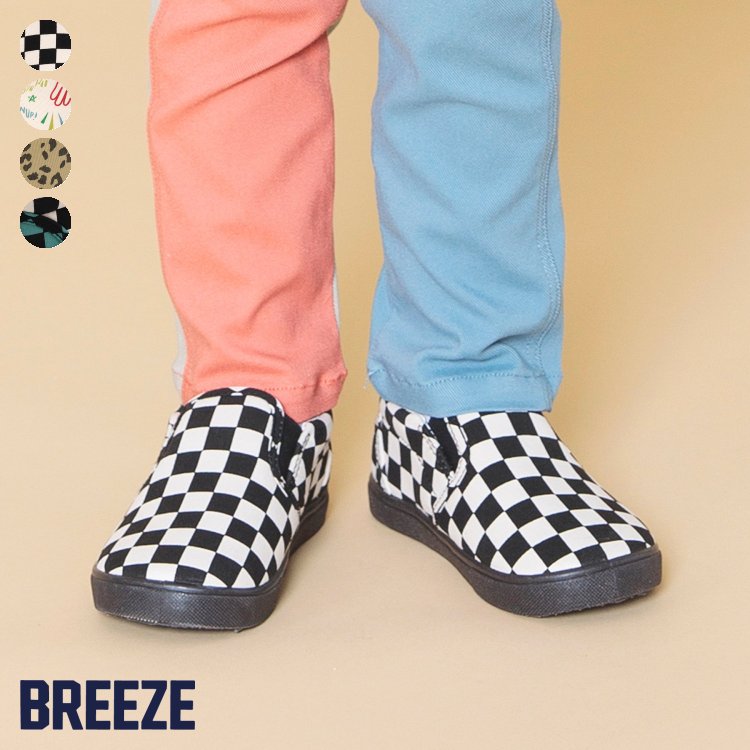 4柄スリッポン ▽▽ 男の子 女の子 BREEZE ブリーズ 子供服 キッズ ベビー スニーカー シューズ 靴 通園 通学 おそろい 春 春物 エフオー FO △△ j147043のサムネイル