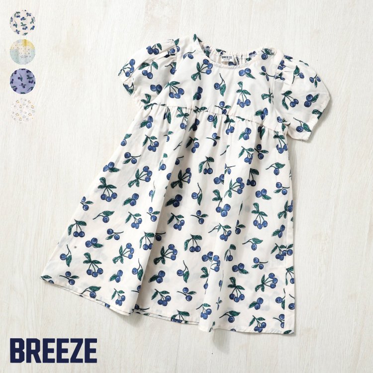 ★SALE_9%OFF_5/16(火)お昼12:59まで★総柄パフ袖ワンピース ▽▽ 女の子 BREEZE ブリーズ 子供服 キッズ ベビー ワンピース 半袖 コットン 通学 夏 エフオー FO △△ j217923_サービス不可…［キャンセル/別注文同梱/返品/内容変更］のサムネイル