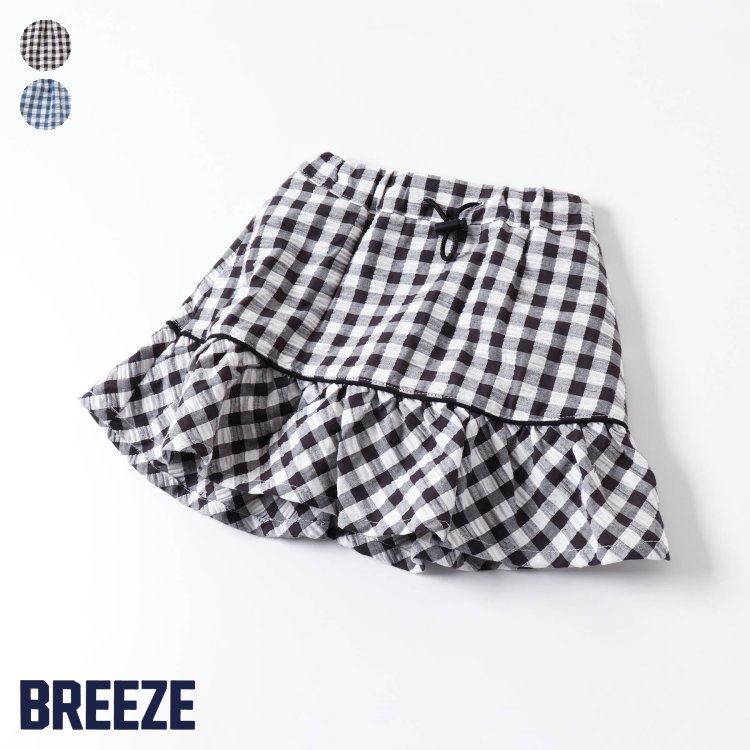 インパンツ付きスカート ▽▽ 女の子 BREEZE ブリーズ 子供服 キッズ ベビー スカート 通学 チェック 夏 夏物 エフオー FO △△ j218903のサムネイル