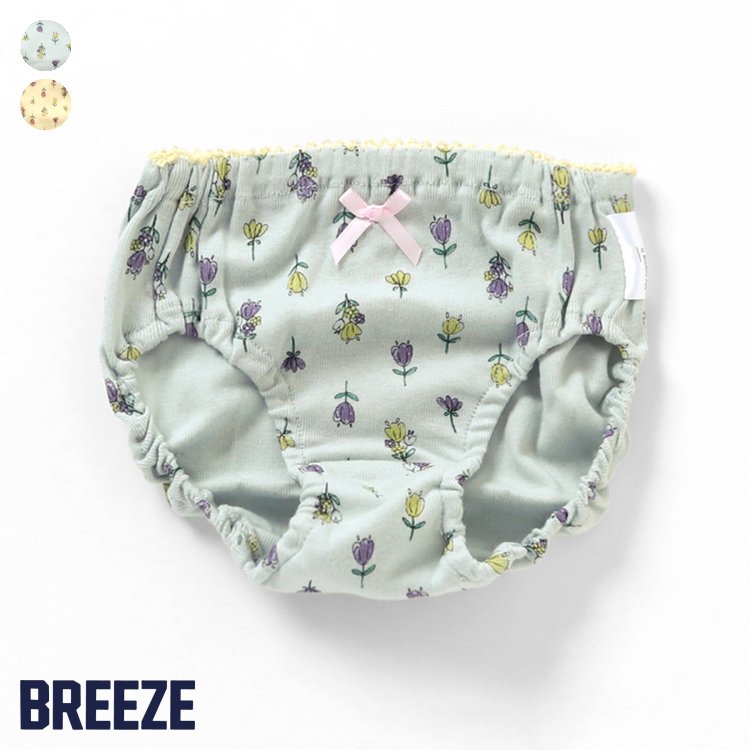★SALE_22%OFF_1/26(金)午前11:59まで★小花柄ショーツ ▽▽ 女の子 BREEZE ブリーズ 子供服 ブランド キッズ ベビー 下着 パンツ ショーツ 総柄 秋 秋物 エフオー FO △△ j452023［返品不可］のサムネイル