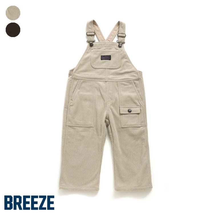 【新作】あったかコーデュロイサロペット_裏起毛 ▽▽ 男の子 BREEZE ブリーズ 子供服 ブランド キッズ ベビー オーバーオール サロペット おしゃれ かっこいい 冬服 冬 冬物 エフオー FO △△ j519023のサムネイル