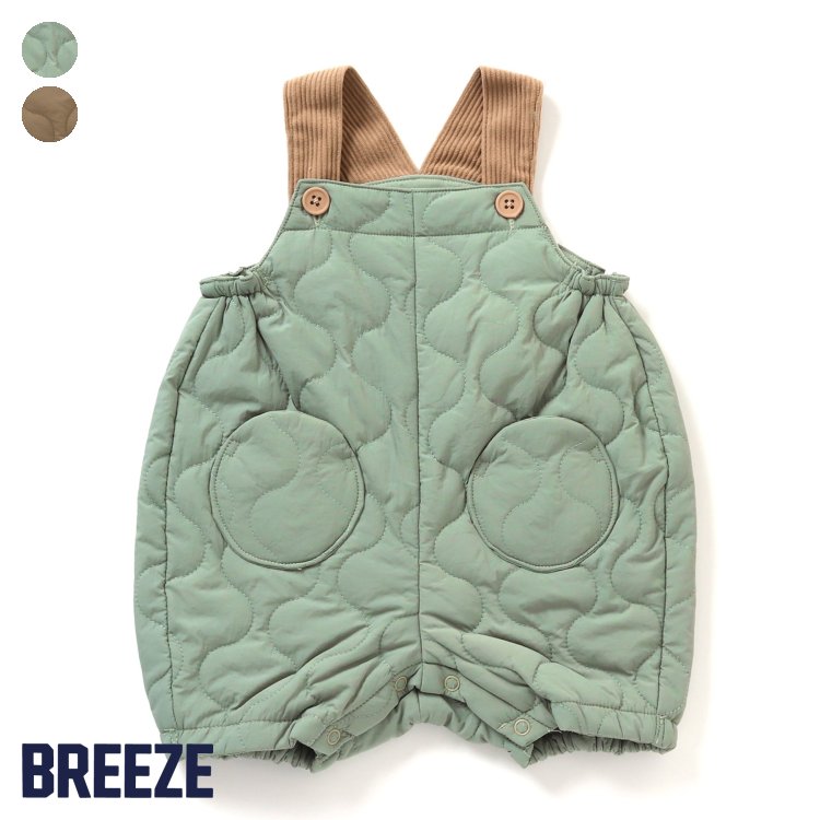 ★SALE_10%OFF_10/31(火)お昼12:59まで★キルトベビーサロペット ▽▽ 男の子 女の子 BREEZE ブリーズ 子供服 ブランド キッズ ベビー オーバーオール サロペット おしゃれ かっこいい 冬服 冬 冬物 エフオー FO △△ j519903［返品不可］のサムネイル