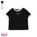 ベロアリンガーストーンT ▽▽ 女の子 ALGY アルジー 子供服 ブランド キッズ ベビー 半袖 Tシャツ トップス おしゃれ かわいい 夏服 夏 夏物 エフオー FO △△ g207934