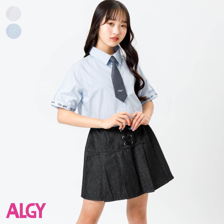 タンタケシャツ＆ギャルっぽスカパンセット 女の子 ALGY アルジー 子供服 ブランド キッズ ベビー シャツ ブラウス 半袖 トップス スカート おしゃれ かわいい 夏服 夏 夏物 エフオー FO g2259…