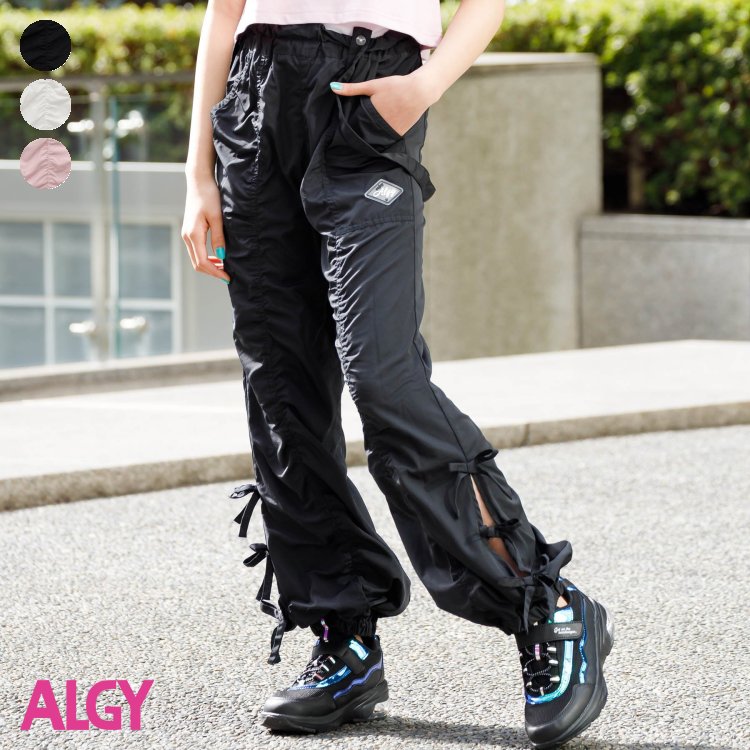 【SALE_30%OFF_5/21 火 お昼12:59まで】サス付きギャザーカーゴパンツ 女の子 ALGY アルジー 子供服 ブランド キッズ ベビー パンツ 長ズボン ロングパンツ ボトムス おしゃれ かわいい 夏服 …