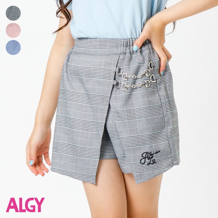 チェーンラップキュロット 女の子 ALGY アルジー 子供服 ブランド キッズ ベビー パンツ ズボン ショートパンツ ショーパン ボトムス おしゃれ かわいい 夏服 夏 夏物 エフオー FO g223014