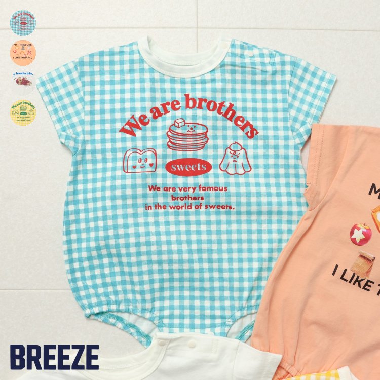 楽天F.O.Online Store　楽天市場店【Bpop】ポップモチーフボディオール ▽▽ 男の子 女の子 BREEZE ブリーズ 子供服 ブランド キッズ ベビー ボディースーツ おしゃれ かわいい かっこいい 夏服 夏 夏物 エフオー FO △△ j334064