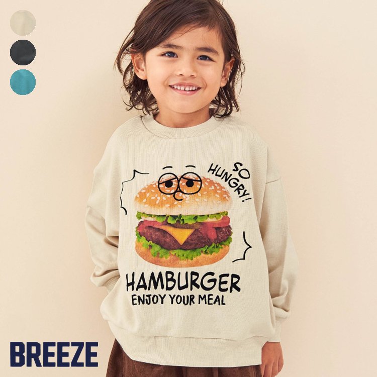 【新作】WEB限定_転写ステッチトレーナー ▽▽ 男の子 女の子 BREEZE ブリーズ 子供服 キッズ ベビー トレーナー スウェット 長袖 トップス おしゃれ かっこいい 秋服 秋物 エフオー FO △△ j411614のサムネイル