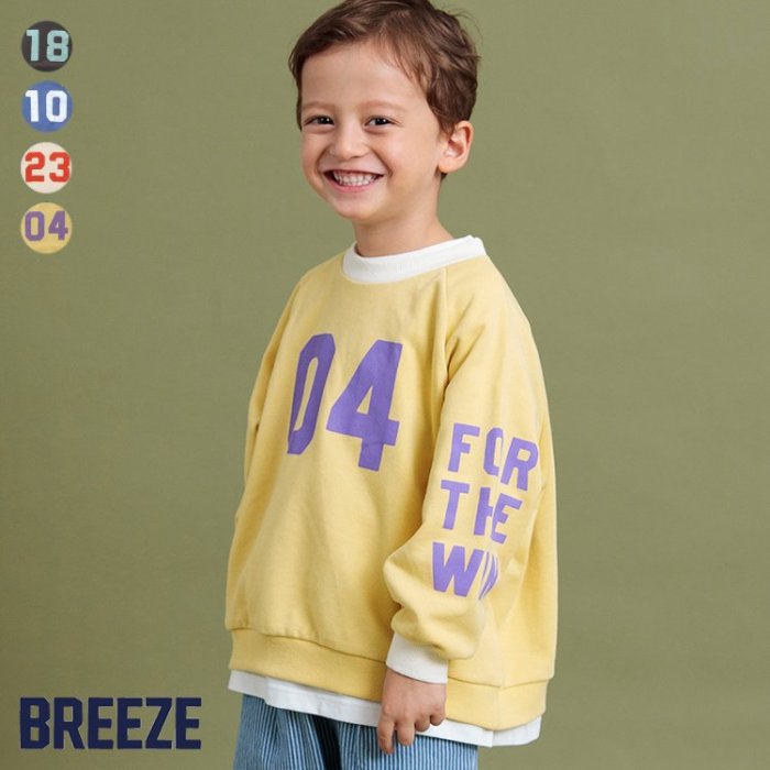 【新作】WEB限定_エースナンバートレーナー ▽▽ 男の子 BREEZE ブリーズ 子供服 キッズ ベビー トレーナー スウェット 長袖 トップス おしゃれ かっこいい 秋服 秋物 エフオー FO △△ j411664のサムネイル