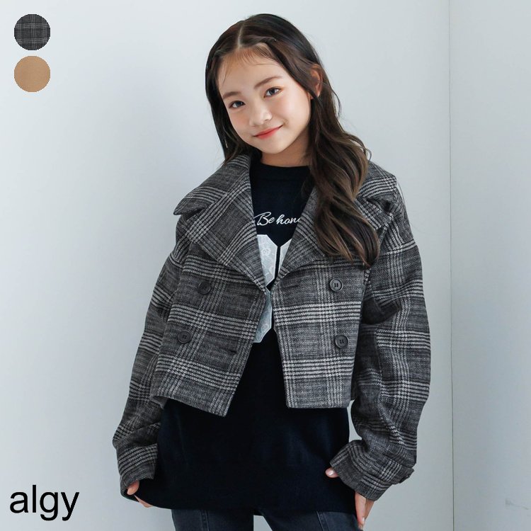 【10%OFFクーポン】【SALE_30%OFF】ショート丈ピーコート ▽▽ 女の子 algy アルジー アウター ジャンパー ダウンジャケット ブルゾン おしゃれ かわいい 冬 エフオー FO △△ g502065［返品不可］のサムネイル