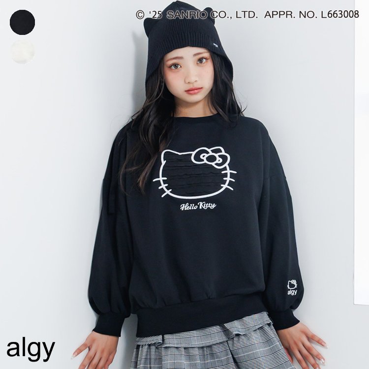 【3点以上で10%OFFクーポン】【新作】【ハローキティ】裏起毛BIGトレーナー ▽▽ あったか 女の子 algy アルジー スウェット トップス 長袖 おしゃれ かわいい 冬 エフオー FO △△ g511015のサムネイル