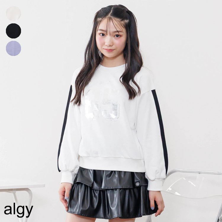 【3点以上で10%OFFクーポン】【新作】ナンバリング袖ライントレーナー ▽▽ 女の子 algy アルジー スウェット トップス 長袖 おしゃれ かわいい 冬 エフオー FO △△ g511985のサムネイル