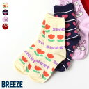 GIRLSバリエーション総柄ソックス ▽▽ 女の子 BREEZE ブリーズ 子供服 キッズ 靴下 くつした 花 ハート りんご うさぎ おしゃれ かわいい 春服 春物 エフオー FO △△ j154065