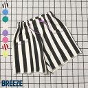 カラバリ切替ポケットカットソーパンツ ▽▽ 男の子 BREEZE ブリーズ 子供服 キッズ ベビー ボトムス ハーフパンツ 半ズボン スウェット ストライプ かっこいい 夏服 夏物 エフオー FO △△ j222965
