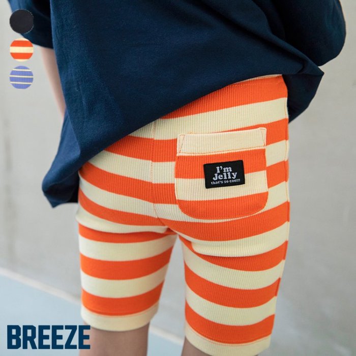 【クーポンでさらに10%OFF】【新作】【I'm_Jelly！】ハーフリブタイツ ▽▽ 女の子 男の子 BREEZE ブリーズ 子供服 キッズ ベビー プチプラ ボーダー スパッツ おしゃれ かっこいい 夏服 夏物 エフオー FO △△ j224905のサムネイル